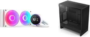 CPU Cooler Computer Case Combo -  NZXT RL-KR28E-W2 Bundle with  NZXT CC-H52FB-01