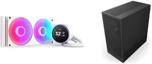 CPU Cooler Computer Case Combo -  NZXT RL-KR28E-W2 Bundle with  NZXT CC-H52FB-R1
