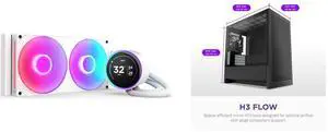 CPU Cooler Computer Case Combo -  NZXT RL-KR28E-W2 Bundle with  NZXT CC-H31FB-01