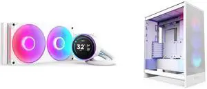 CPU Cooler Computer Case Combo -  NZXT RL-KR28E-W2 Bundle with  NZXT CM-H72FW-R1