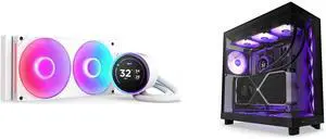CPU Cooler Computer Case Combo - NZXT RL-KR28E-W2 Bundle with NZXT CC-H61FB-R1 CPU Cooler Computer Case Combo - NZXT RL-KR28E-W2 Bundle with NZXT CC-H61FB-R1