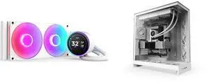 CPU Cooler Computer Case Combo -  NZXT RL-KR28E-W2 Bundle with  NZXT CM-H92FW-01