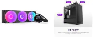 CPU Cooler Computer Case Combo -  NZXT RL-KR360-B2 Bundle with  NZXT CC-H31FB-01