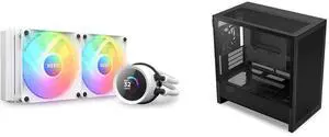 CPU Cooler Computer Case Combo -  NZXT RL-KR240-W1 Bundle with  NZXT CC-H31FB-01