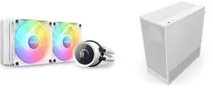 CPU Cooler Computer Case Combo -  NZXT RL-KR240-W1 Bundle with  NZXT CC-H52FW-01