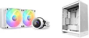 CPU Cooler Computer Case Combo -  NZXT RL-KR240-W1 Bundle with  NZXT CM-H72FW-01