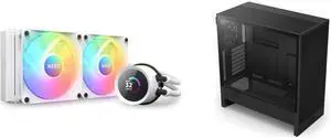 CPU Cooler Computer Case Combo -  NZXT RL-KR240-W1 Bundle with  NZXT CC-H52FB-01