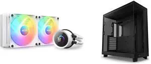 CPU Cooler Computer Case Combo -  NZXT RL-KR240-W1 Bundle with  NZXT CC-H61FB-01