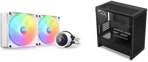 CPU Cooler Computer Case Combo -  NZXT RL-KR280-W1 Bundle with  NZXT CC-H31FB-01