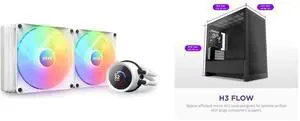 CPU Cooler Computer Case Combo -  NZXT RL-KR280-W1 Bundle with  NZXT CC-H31FB-01