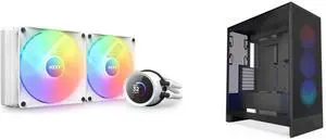 CPU Cooler Computer Case Combo -  NZXT RL-KR280-W1 Bundle with  NZXT CM-H72FB-R1