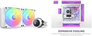 CPU Cooler Computer Case Combo -  NZXT RL-KR280-W1 Bundle with  NZXT CM-H92FW-R1