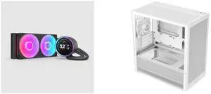 CPU Cooler Computer Case Combo -  NZXT RL-KR24E-B2 Bundle with  NZXT CC-H31FW-01