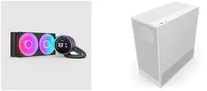 CPU Cooler Computer Case Combo -  NZXT RL-KR24E-B2 Bundle with  NZXT CC-H52FW-01