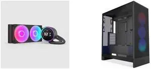 CPU Cooler Computer Case Combo -  NZXT RL-KR24E-B2 Bundle with  NZXT CM-H72FB-R1