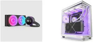 CPU Cooler Computer Case Combo -  NZXT RL-KR24E-B2 Bundle with  NZXT CC-H61FW-R1