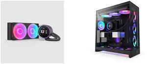 CPU Cooler Computer Case Combo -  NZXT RL-KR24E-B2 Bundle with  NZXT CM-H92FB-P1