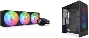 CPU Cooler Computer Case Combo -  NZXT RL-KR360-B1 Bundle with  NZXT CM-H72FB-R1
