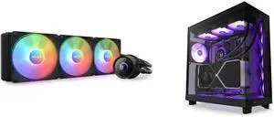 CPU Cooler Computer Case Combo -  NZXT RL-KR360-B1 Bundle with  NZXT CC-H61FB-R1