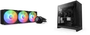 CPU Cooler Computer Case Combo -  NZXT RL-KR360-B1 Bundle with  NZXT CM-H92FB-01