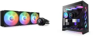 CPU Cooler Computer Case Combo -  NZXT RL-KR360-B1 Bundle with  NZXT CM-H92FB-P1