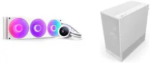CPU Cooler Computer Case Combo -  NZXT RL-KR360-W2 Bundle with  NZXT CC-H52FW-R1