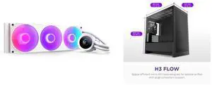 CPU Cooler Computer Case Combo -  NZXT RL-KR360-W2 Bundle with  NZXT CC-H31FB-01