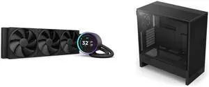 CPU Cooler Computer Case Combo -  NZXT RL-KN36E-B2 Bundle with  NZXT CC-H52FB-01