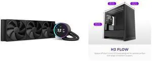 CPU Cooler Computer Case Combo -  NZXT RL-KN36E-B2 Bundle with  NZXT CC-H31FB-01