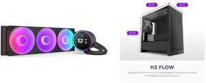 CPU Cooler Computer Case Combo -  NZXT RL-KR36E-B2 Bundle with  NZXT CC-H31FB-01