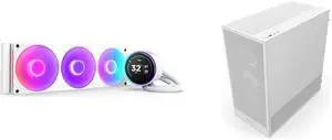 CPU Cooler Computer Case Combo -  NZXT RL-KR36E-W2 Bundle with  NZXT CC-H52FW-R1
