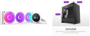 CPU Cooler Computer Case Combo -  NZXT RL-KR36E-W2 Bundle with  NZXT CC-H31FB-01