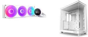 CPU Cooler Computer Case Combo -  NZXT RL-KR42E-W2 Bundle with  NZXT CC-H61FW-01