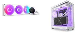 CPU Cooler Computer Case Combo -  NZXT RL-KR42E-W2 Bundle with  NZXT CC-H61FW-R1