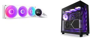 CPU Cooler Computer Case Combo -  NZXT RL-KR42E-W2 Bundle with  NZXT CC-H61FB-R1