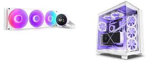 CPU Cooler Computer Case Combo -  NZXT RL-KR42E-W2 Bundle with  NZXT CM-H91EW-01