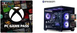 PC Game Pass (100+ PC Games All You Can Play) 3 Month US Region [Digital Code] VTG Gaming Desktop PC , Ryzen7 5700X, Radeon RX 9060XT , 16GB DDR4,1TB NVMe SSD, 550W PSU, AIO liquid cooler,Wi-Fi,,ARGB Fans , Windows 11 Home 64-bit ,Prebuilt