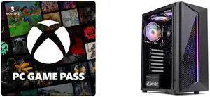PC Game Pass (100+ PC Games All You Can Play) 3 Month US Region [Digital Code] MXZ Gaming PC Desktop Computer, AMD Ryzen 5 5600GT 3.6GHz, AMD Radeon RX Vega 7 Graphics,16GB DDR4, NVME 1TB SSD, 6RGB Fans, Win 11 Pro Ready, Gamer Desktop Comp