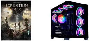 Clair Obscur: Expedition 33 - PC [Steam Online Game Code] Mloong Black Gaming PC AMD Ryzen 5 5500 (Up to 4.2 GHz) CPU, GeForce RTX 5060 8GB, 1TB NVME SSD, 16GB DDR4 RAM 3200MHz, 650W PSU,7ARGB Fans, Windows 11 Home 64-bit WIFI Gaming Deskto