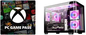 PC Game Pass (100+ PC Games All You Can Play) 3 Month US Region [Digital Code] LXZ Gaming PC Desktop,Intel Core i9-13900HX, GeForce RTX 5060(8G),AI-Powered Performance,32GB DDR5 RAM,1TB NVMe SSD,Prebuilt Gaming PC Tower,Supports WiFi 6,Blac
