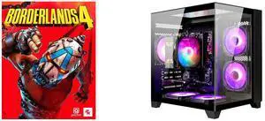 Borderlands 4 - PC [Steam Online Game Code] LXZ Gaming PC Desktop,AMD Ryzen 5 5600GT(6-Core,4.6GHz),16GB DDR4 3200MHz,1TB NVMe SSD,Supports WiFi 6, RGB Fans,Seaview-style PC case,Prebuilt Gaming PC Tower Black
