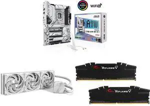 Motherboard CPU Cooler Memory Combo -  ASUS Z790-AYW WIFI W II Bundle with  Montech HyperFlow Silent 360 White  and G.SKILL F4-3600C18D-32GVK