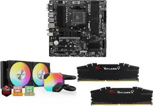 Motherboard CPU Cooler Memory Combo -  MSI B550M PRO-VDH WIFI Bundle with  Montech HyperFlow ARGB 240  and G.SKILL F4-3600C18D-32GVK