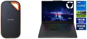 SanDisk 4TB Extreme PRO Portable SSD - Up to 2000MB/s - USB-C, USB 3.2 Gen 2x2, IP65 Water and Dust Resistance, Updated Firmware - External Solid State Drive - SDSSDE81-4T00-G25 Lenovo Legion 5i - 15.1" GeForce RTX 5060 Laptop GPU - Intel C