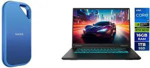 SanDisk Creator Series Pro 4TB USB 3.2 Gen 2x2 Portable SSD #SDSSDE81C-4T00-G25 GIGABYTE GAMING A16 Gaming Laptop - 165Hz 1920x1200 WUXGA - NVIDIA GeForce RTX 5070 - Intel i7-13620H - 1TB SSD with 16GB DDR5 RAM - Windows 11 Home AD