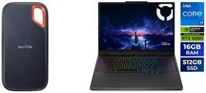SanDisk Extreme 8TB Portable SSD, USB 3.2 Gen 2, USB-C, - External Solid State Drive - SDSSDE61-8T00-G25 Lenovo Legion 5i - 15.1" GeForce RTX 5060 Laptop GPU - Intel Core i7-14700HX - 16GB Memory - 512GB SSD - (2560x1660) 165Hz OLED Display
