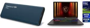 TEAMGROUP PD1000 1TB Aluminum Portable External Solid State Drive SSD, Read up to 1000MB/s, USB-C, USB A 3.2 Gen 2, Waterproof, Dustproof (IP68), Shockproof, Pressure Resistant (T8FED6001T0C108) MSI Vector - 16" GeForce RTX 5070 Ti Laptop G