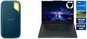 SanDisk 1TB Extreme Portable SSD - Up to 1050MB/s - USB-C, USB 3.2 Gen 2 - External Solid State Drive - SDSSDE61-1T00-G25M Lenovo Legion 5i - 15.1" GeForce RTX 5060 Laptop GPU - Intel Core i7-14700HX - 16GB Memory - 512GB SSD - (2560x1660)