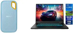 SanDisk 2TB Extreme Portable SSD - Up to 1050MB/s - USB-C, USB 3.2 Gen 2 - External Solid State Drive - SDSSDE61-2T00-G25B GIGABYTE GAMING A16 Gaming Laptop - 165Hz 1920x1200 WUXGA - NVIDIA GeForce RTX 5070 - Intel i7-13620H - 1TB SSD with