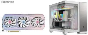 Yeston Atlantis Radeon RX 9070 XT 16G GDDR6 256bit 4nm Desktop computer PC Video Graphics Cards support PCI-Express 5.0 3*DP+1*HDMI-compatible ARGB graphics card CORSAIR 2500X Micro ATX Dual Chamber PC Case, White/Satin Gray Aluminum, CC-90 Yeston Atlantis Radeon RX 9070 XT 16G GDDR6 256bit 4nm Desktop computer PC Video Graphics Cards support PCI-Express 5.0 3*DP+1*HDMI-compatible ARGB graphics card CORSAIR 2500X Micro ATX Dual Chamber PC Case, White/Satin Gray Aluminum, CC-90